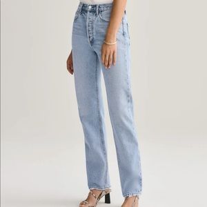 AGOLDE Lana Mid Rise Straight Leg In Riptide